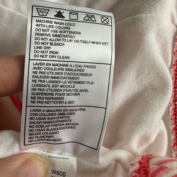 Nike Sports Bra Diagonal Striped Pullover Criss Cross Back Lined Size M (8-10) - Picture 10 of 12